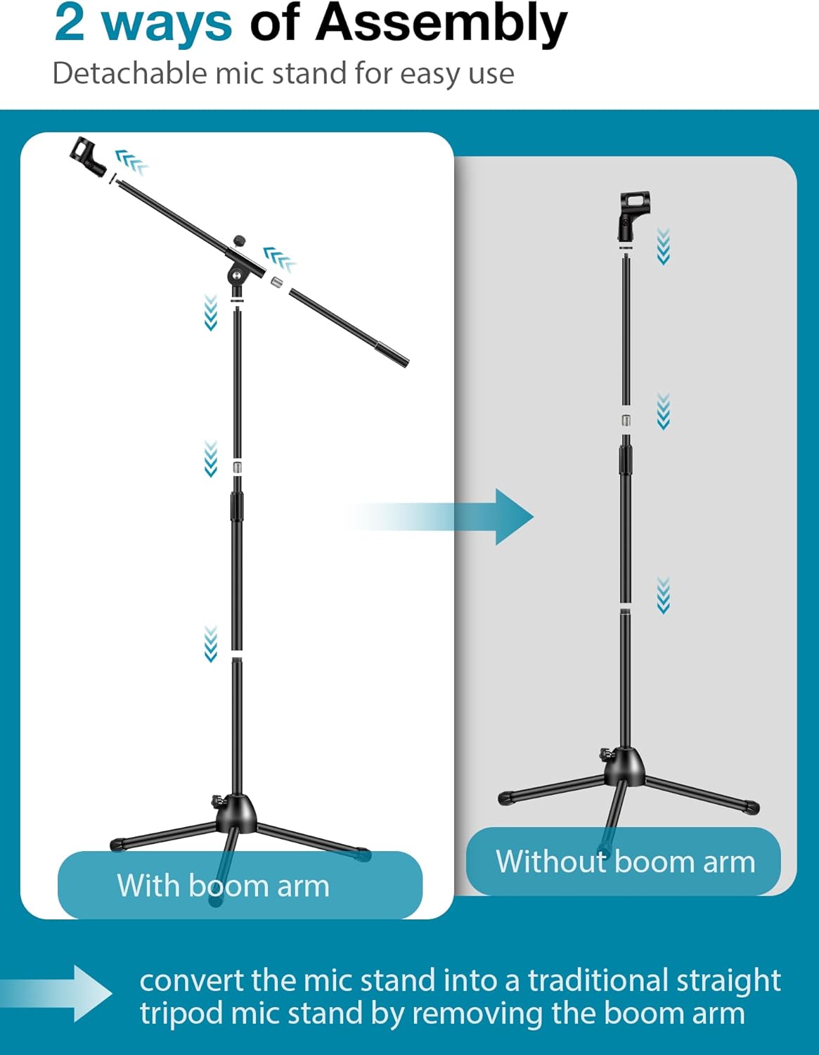 Microphone Stand with Boom Arm