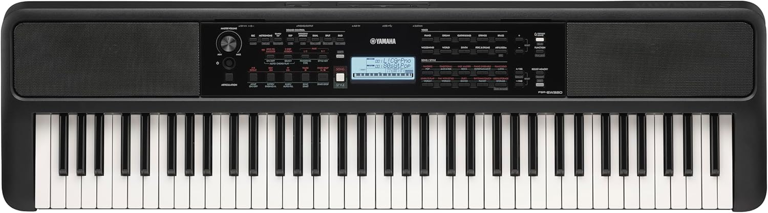 76-Key Touch Sensitive Keyboard – Beginner Digital Piano with Stand & Power Adapter