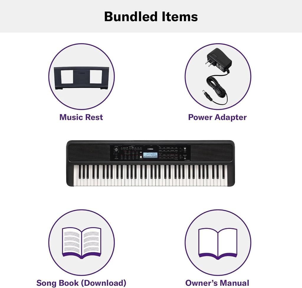 76-Key Touch Sensitive Keyboard – Beginner Digital Piano with Stand & Power Adapter