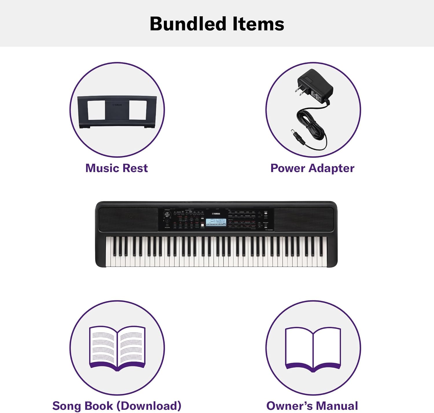 76-Key Touch Sensitive Keyboard – Beginner Digital Piano with Stand & Power Adapter