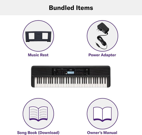 76-Key Touch Sensitive Keyboard – Beginner Digital Piano with Stand & Power Adapter