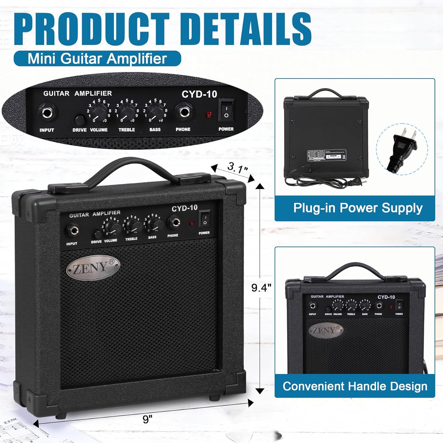 Electric Guitar Starter Kit with Amplifier – Full Size Beginner Bundle with Case